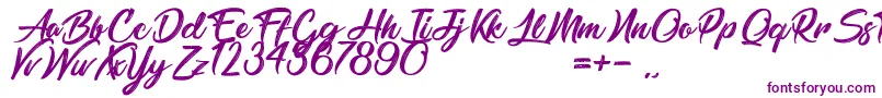 BarbershopInThailand Font – Purple Fonts on White Background