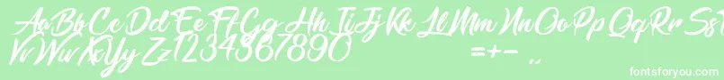 BarbershopInThailand Font – White Fonts on Green Background