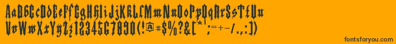 Applesauce Font – Black Fonts on Orange Background