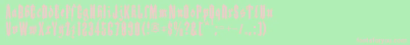 フォントApplesauce – 緑の背景にピンクのフォント