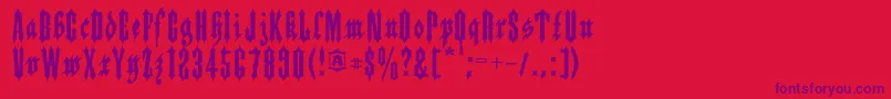 Applesauce Font – Purple Fonts on Red Background