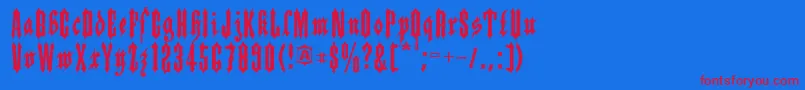 Applesauce Font – Red Fonts on Blue Background