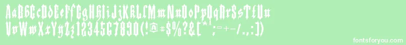 Applesauce Font – White Fonts on Green Background