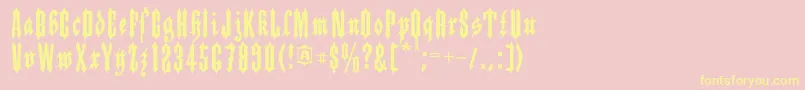 Applesauce Font – Yellow Fonts on Pink Background
