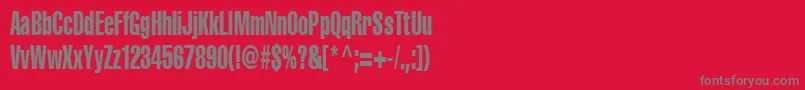 Cyrilliccompressed70 Font – Gray Fonts on Red Background