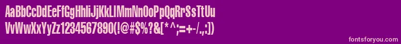 Cyrilliccompressed70 Font – Pink Fonts on Purple Background