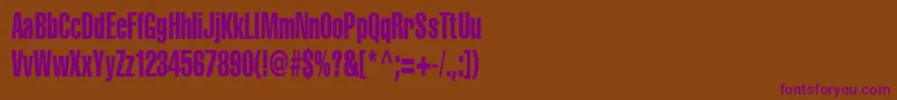 Шрифт Cyrilliccompressed70 – фиолетовые шрифты на коричневом фоне