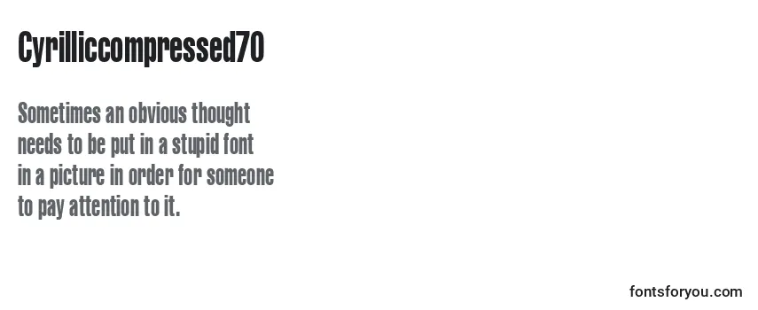 Review of the Cyrilliccompressed70 Font