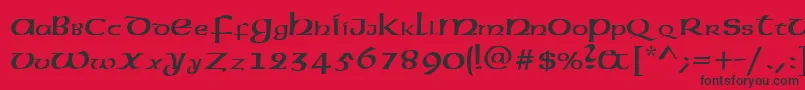 American.Kz Font – Black Fonts on Red Background