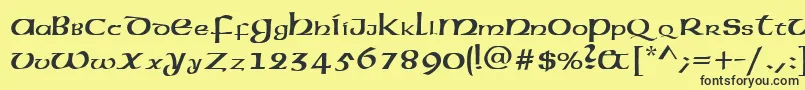 American.Kz Font – Black Fonts on Yellow Background