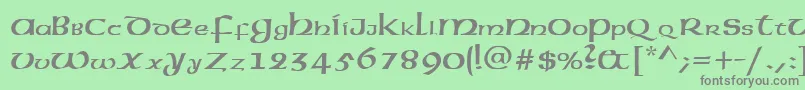 American.Kz Font – Gray Fonts on Green Background