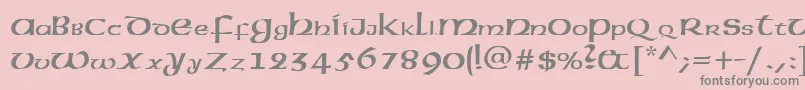 American.Kz Font – Gray Fonts on Pink Background
