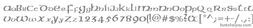 フォントAmerican.Kz – 白い背景に灰色の文字