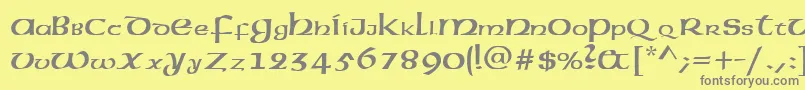American.Kz Font – Gray Fonts on Yellow Background