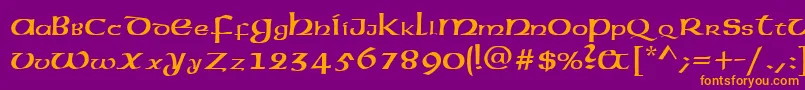 American.Kz Font – Orange Fonts on Purple Background