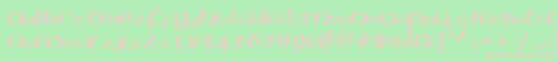 American.Kz Font – Pink Fonts on Green Background