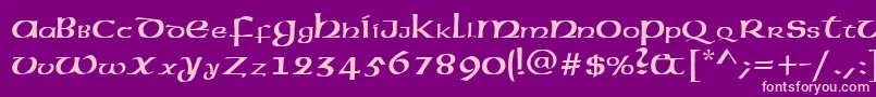 American.Kz Font – Pink Fonts on Purple Background