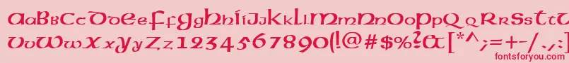 American.Kz Font – Red Fonts on Pink Background