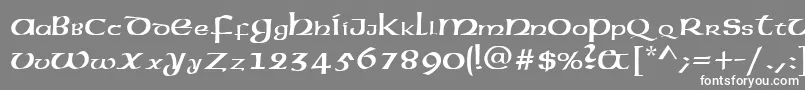 フォントAmerican.Kz – 灰色の背景に白い文字