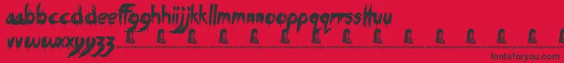 EatingYouAlive Font – Black Fonts on Red Background