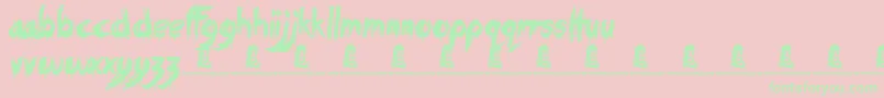 EatingYouAlive Font – Green Fonts on Pink Background