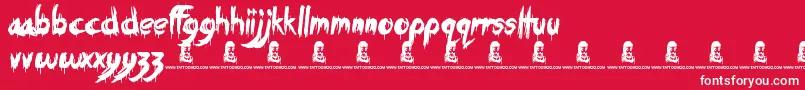 EatingYouAlive Font – White Fonts on Red Background