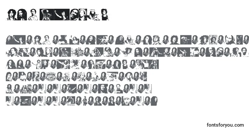 Schriftart BobMarley – Alphabet, Zahlen, spezielle Symbole