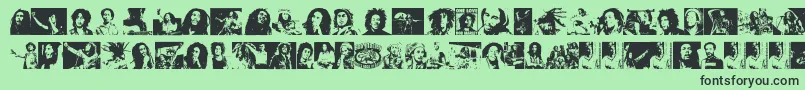 BobMarley Font – Black Fonts on Green Background