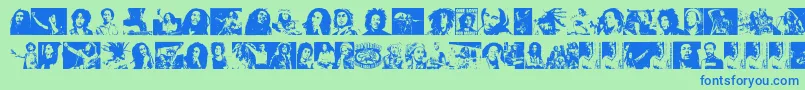 BobMarley Font – Blue Fonts on Green Background