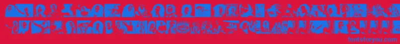 BobMarley Font – Blue Fonts on Red Background