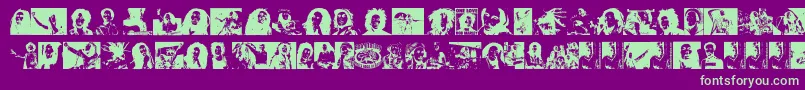 BobMarley Font – Green Fonts on Purple Background