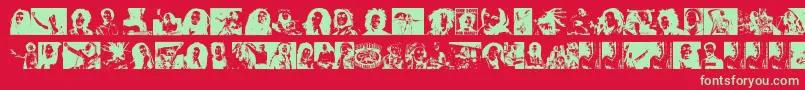 BobMarley Font – Green Fonts on Red Background