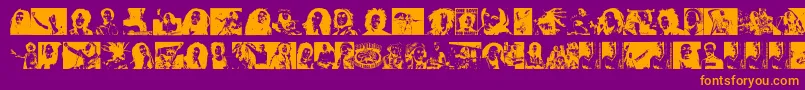 BobMarley Font – Orange Fonts on Purple Background