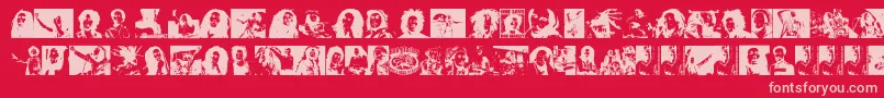 BobMarley Font – Pink Fonts on Red Background