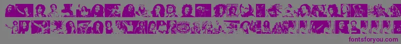 BobMarley Font – Purple Fonts on Gray Background