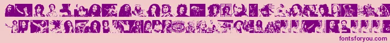 BobMarley Font – Purple Fonts on Pink Background