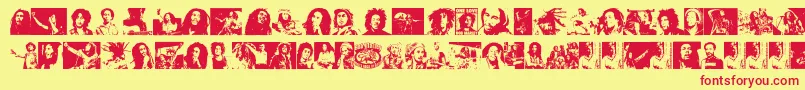 fuente BobMarley – Fuentes Rojas Sobre Fondo Amarillo