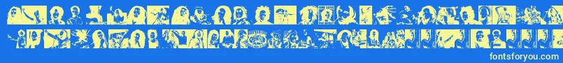 BobMarley Font – Yellow Fonts on Blue Background