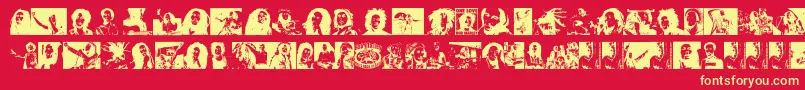 BobMarley Font – Yellow Fonts on Red Background