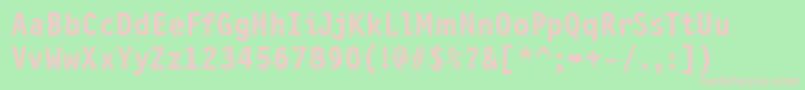 PflettergothicthreeBold Font – Pink Fonts on Green Background