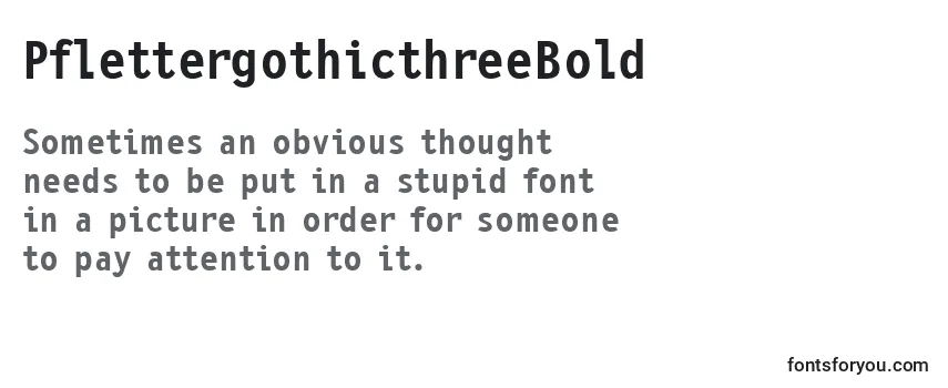 Review of the PflettergothicthreeBold Font