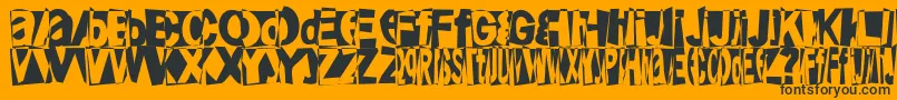 Friendlyfirepower Font – Black Fonts on Orange Background
