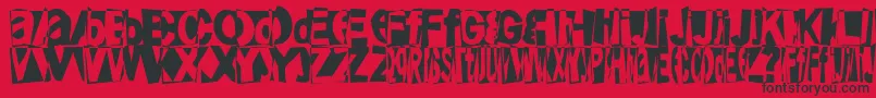 Friendlyfirepower Font – Black Fonts on Red Background