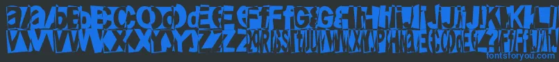 Friendlyfirepower Font – Blue Fonts on Black Background
