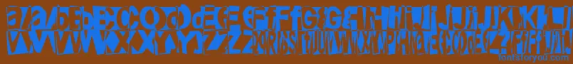 Friendlyfirepower Font – Blue Fonts on Brown Background