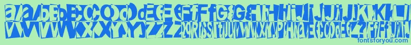 Friendlyfirepower Font – Blue Fonts on Green Background