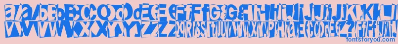 fuente Friendlyfirepower – Fuentes Azules Sobre Fondo Rosa