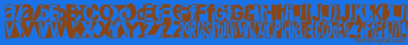 Friendlyfirepower Font – Brown Fonts on Blue Background