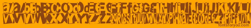 Friendlyfirepower Font – Brown Fonts on Orange Background