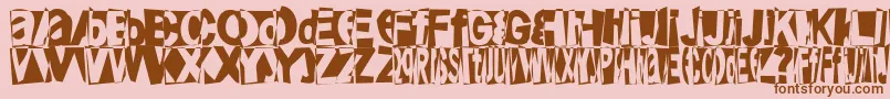 Friendlyfirepower Font – Brown Fonts on Pink Background